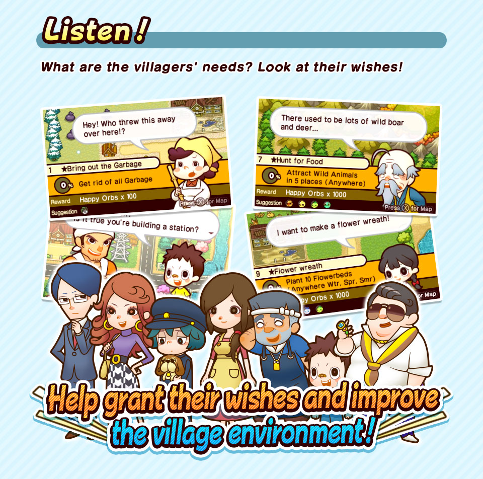 What are the villagers' needs? Look at their wishes!